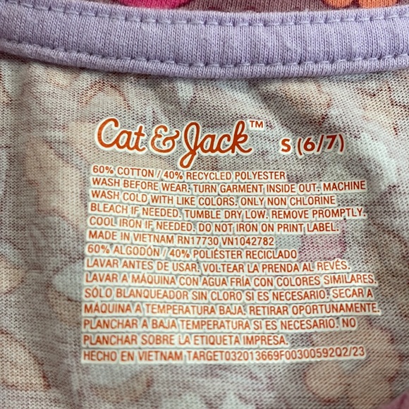 Cat & Jack Relaxed T-Shirt - Long-Sleeve Plum Purple Fall Size S 6/7 - Picture 5 of 9